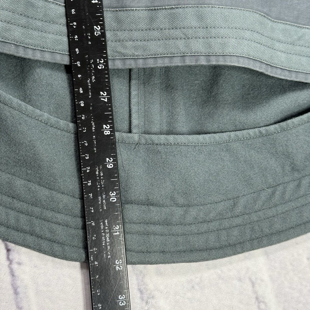 J. Crew Anorak Hooded Pullover Jacket Womens L 1/4 Button High Low Canvas Fleece - Picture 7 of 16